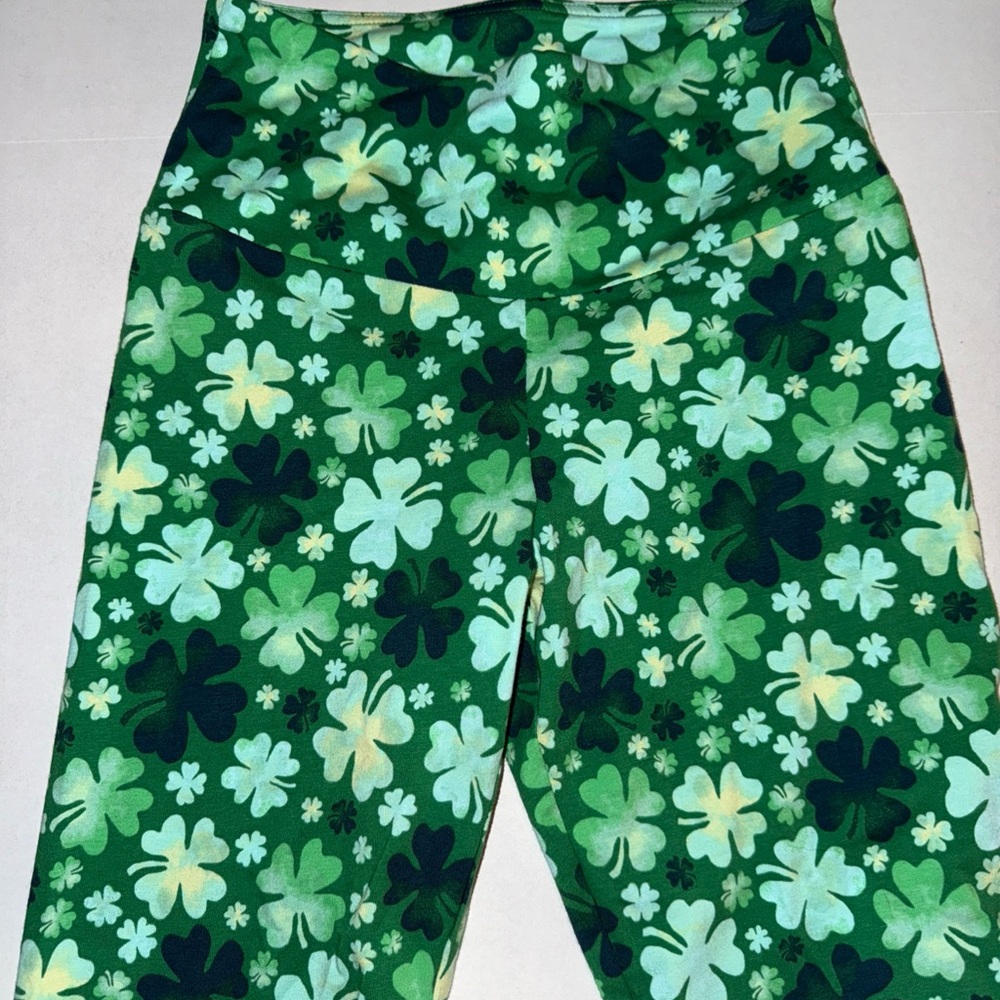 No Boundaries Women’s St Patricks Shamrock High Rise Ankle Leggings New S (4-6) - Picture 4 of 11